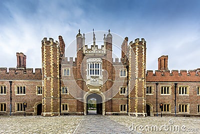 Hampton Court Palace Front Stock Photo