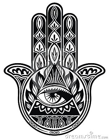 Hamsa hand Vector Illustration