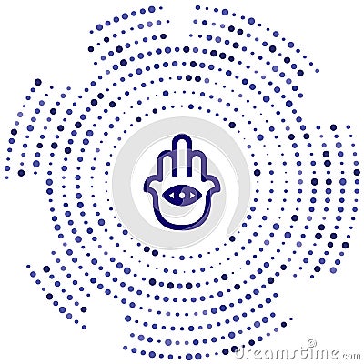 hamsa vector icon. hamsa editable stroke. hamsa linear symbol for use on web and mobile apps, logo, print media. Thin line Vector Illustration