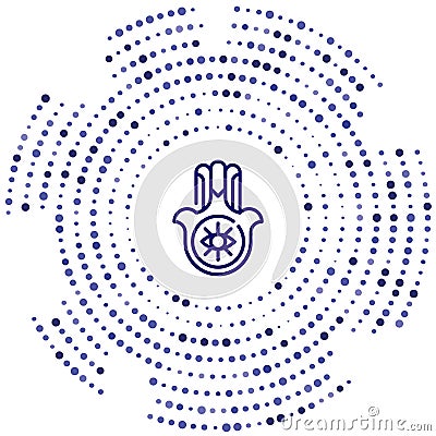 hamsa vector icon. hamsa editable stroke. hamsa linear symbol for use on web and mobile apps, logo, print media. Thin line Vector Illustration