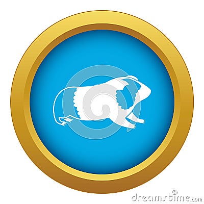 Hamster icon blue vector isolated Vector Illustration