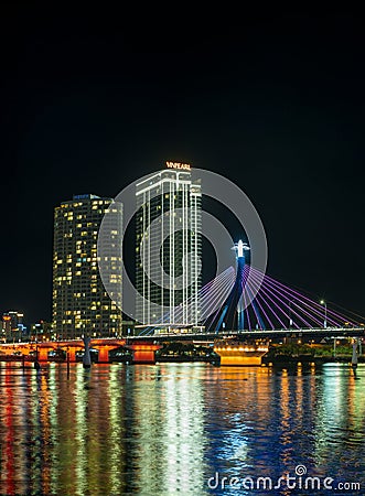 The bridge rotates the Han River Editorial Stock Photo