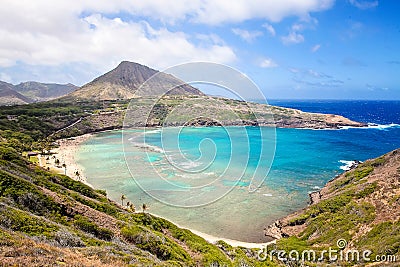 Hanauma Bay in Hawaii Stock Photo