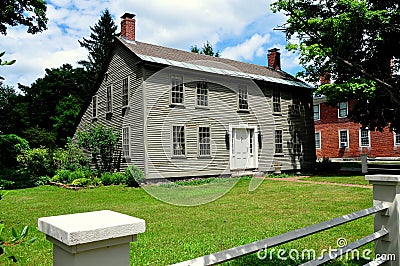 Hancock, NH: 18th Century Saltbox Home Stock Photo