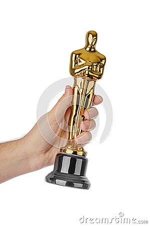 Hand with Award of Oscar ceremony Editorial Stock Photo