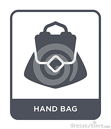 hand bag icon in trendy design style. hand bag icon isolated on white background. hand bag vector icon simple and modern flat Vector Illustration