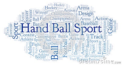 Hand Ball Sport word cloud Stock Photo