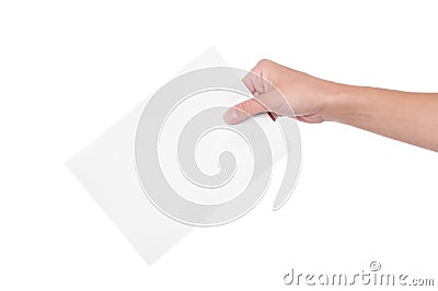 Hand with ballot Stock Photo