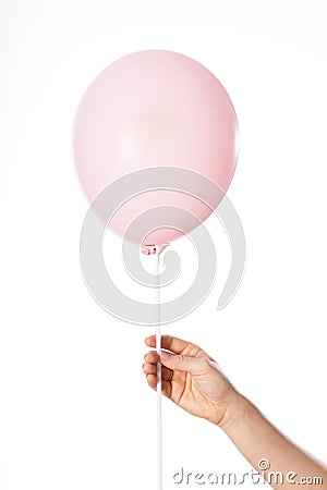 Hand with baloon Stock Photo