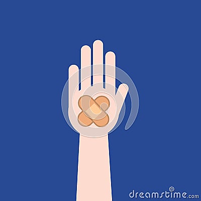 Hand Bandage Vector Illustration