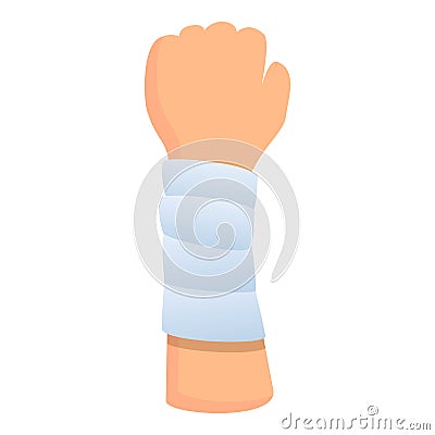 Hand bandage icon, cartoon style Vector Illustration