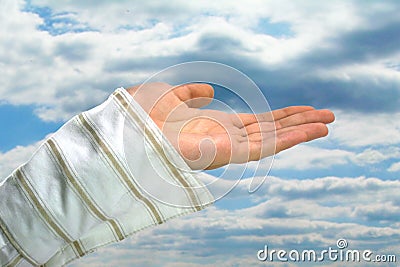 Hand begging Stock Photo