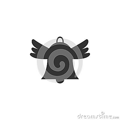 Hand bell, wings icon can be used for web, logo, mobile app, UI, UX Vector Illustration