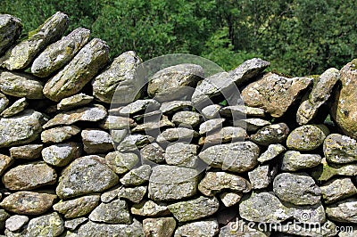 A Hand Built Cumbrian Drystone Wall Stock Photo