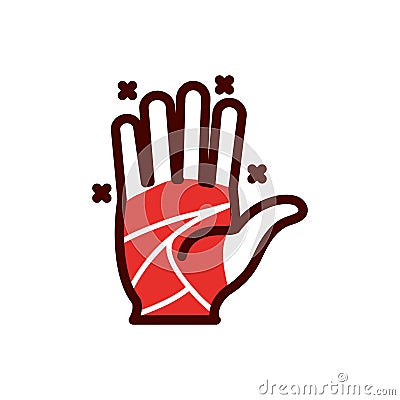 Isolated hand with burn vector design Vector Illustration