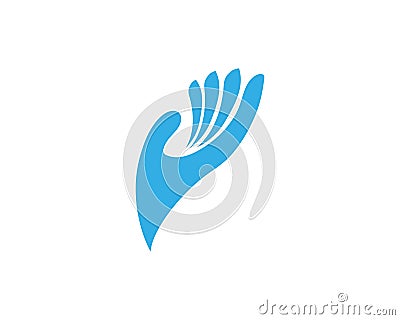 Hand care logo and symbols template icon Vector Illustration