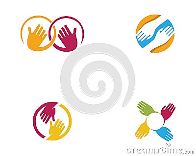 Hand Care Logo Template vector icon Business - Vectors Vector Illustration
