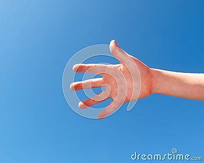 Hand of child Stock Photo