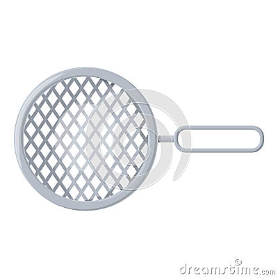 Hand colander icon cartoon vector. Sieve pasta Stock Photo