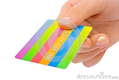 Hand with credit card Stock Photo