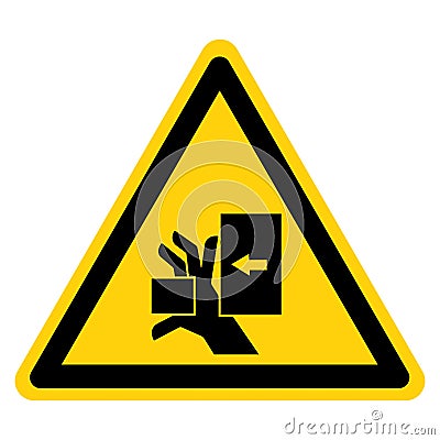 Hand Crush Force From Left Symbol Sign, Vector Illustration, Isolate On White Background Label .EPS10 Vector Illustration