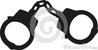 Hand cuffs criminal Vector Illustration