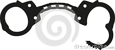 Hand cuffs opened Vector Illustration