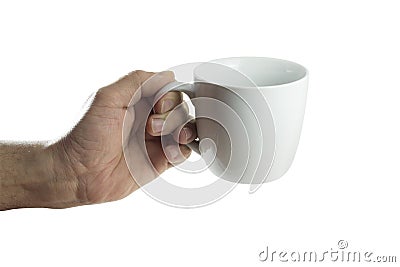 Hand with cup Stock Photo