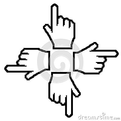 Hand cursors Vector Illustration