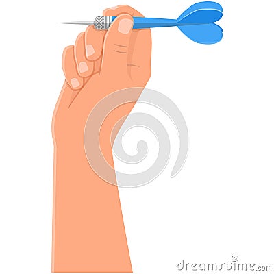 Hand with darts vector aiming goal illustration Vector Illustration