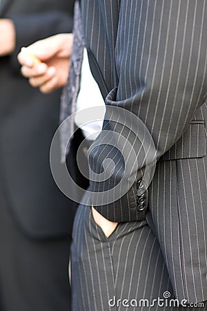 Hand debonair in trouser Stock Photo