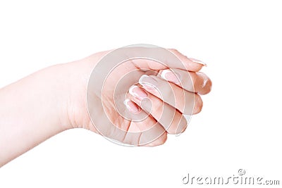 Hand with decorated nails Stock Photo