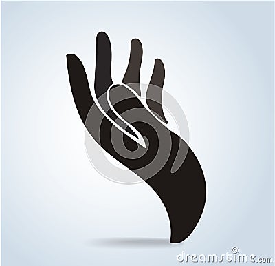 hand design icon, hand logo vector Vector Illustration