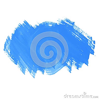 Hand draw blue brush stroke watercolor design Stock Photo