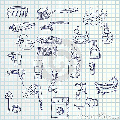 Hand draw icons Vector Illustration