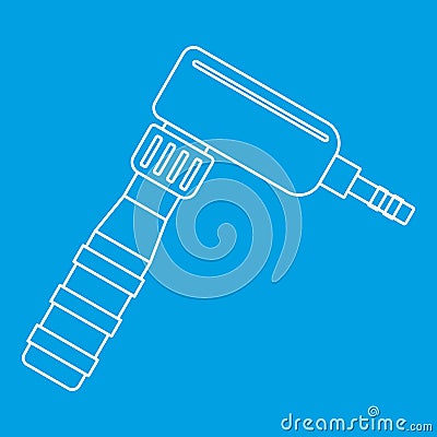 Hand draw rotary tattoo machine icon outline Vector Illustration