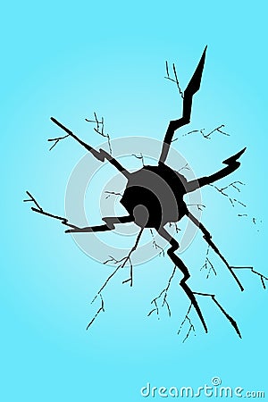 Hand draw sketch, Cracked background Vector Illustration