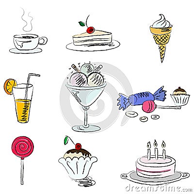 Hand Draw Sweets Royalty Free Stock Photography - Image: 8557487