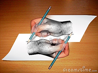 Hand drawing Stock Photo