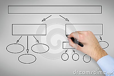 Hand drawing algorithm Stock Photo