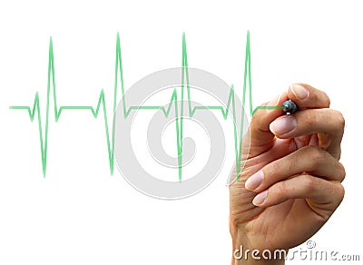 Hand drawing a chart Stock Photo