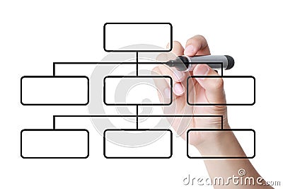 Hand drawing chart Stock Photo