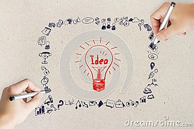 Idea, innovation and plan concept Stock Photo