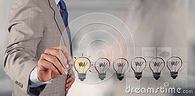 Hand drawing creative business strategy Stock Photo