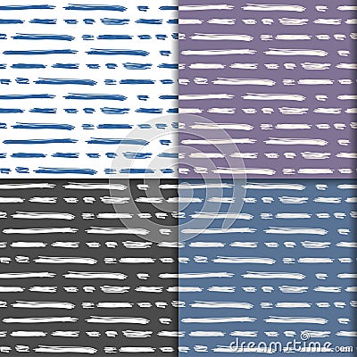 Hand-drawing doodle lines seamless pattern background Vector Illustration