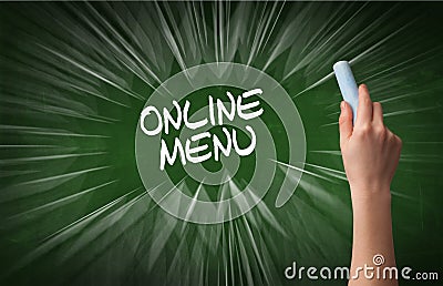 Hand drawing online shopping concept Stock Photo