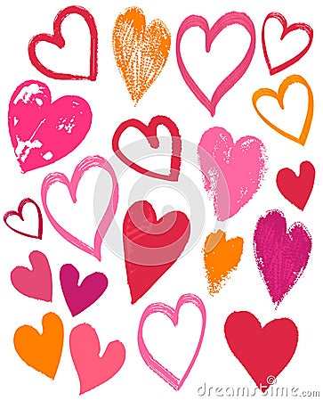 Hand drawing valentines heart, vector Vector Illustration