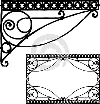 Hand drawing of a vintage architectural detail Vector Illustration