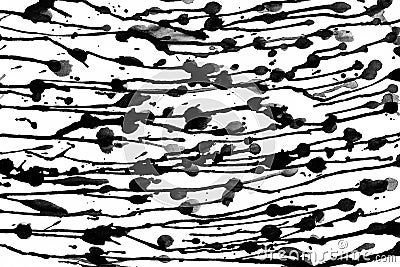 Hand drawn abstract irregular ink texture on a paper. Splashes and spills Stock Photo