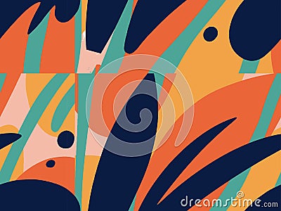 Hand-drawn abstract pattern with randomly arranged spots Stock Photo